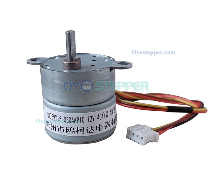Oukeda Permanent Magnet PM Stepper Motor with Gearbox 5:1 /10:1 7.5 Deg 12V 2 Phase Φ25 mm